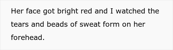 Text showing a person describing how their roommate’s face turned red with tears and sweat after getting revenge for stealing food. Text showing a person describing how their roommate’s face turned red with tears and sweat after getting revenge for stealing food.