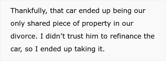 Text excerpt about a woman’s divorce after selling everything for a cross-country move and husband’s failure. Text excerpt about a woman’s divorce after selling everything for a cross-country move and husband’s failure.