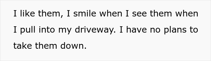 Woman sharing her reaction to neighbor’s pink flamingos and plans to buy more in a Facebook campaign dispute. Woman sharing her reaction to neighbor’s pink flamingos and plans to buy more in a Facebook campaign dispute.