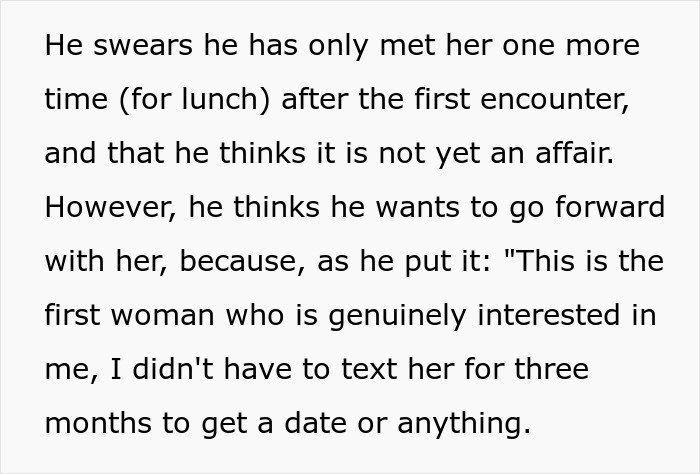 Text excerpt discussing a man’s encounter with a woman and his thoughts about moving forward after being hit on.