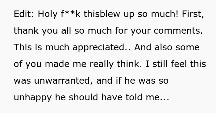 Text post showing a woman reflecting on her husband leaving her after being hit on for the first time. Text post showing a woman reflecting on her husband leaving her after being hit on for the first time.