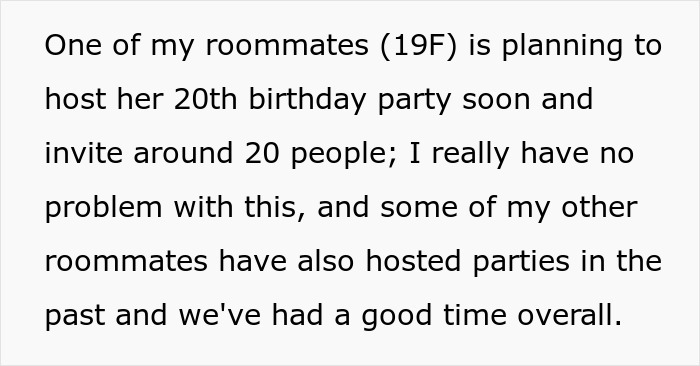 Student asked to leave house during roommate’s party debates if guests’ comfort justifies the request in a shared living space.
