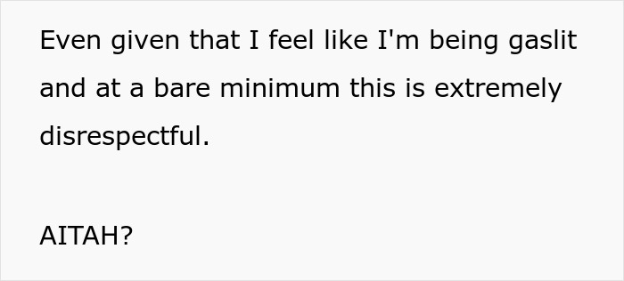 Text post expressing feelings of being gaslit and disrespected during a wife’s catch-up with her ex sleepover. Text post expressing feelings of being gaslit and disrespected during a wife’s catch-up with her ex sleepover.