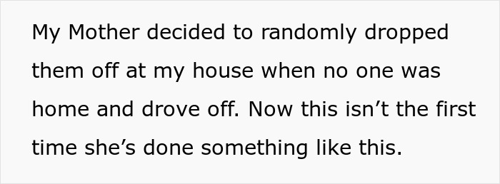 Text describing a man finding out his mom left his little sisters at his empty house and calling CPS amid family disagreement. Text describing a man finding out his mom left his little sisters at his empty house and calling CPS amid family disagreement.