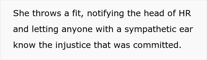 Text excerpt showing a lazy employee complaining to HR about unfair work expectations from a new boss. Text excerpt showing a lazy employee complaining to HR about unfair work expectations from a new boss.