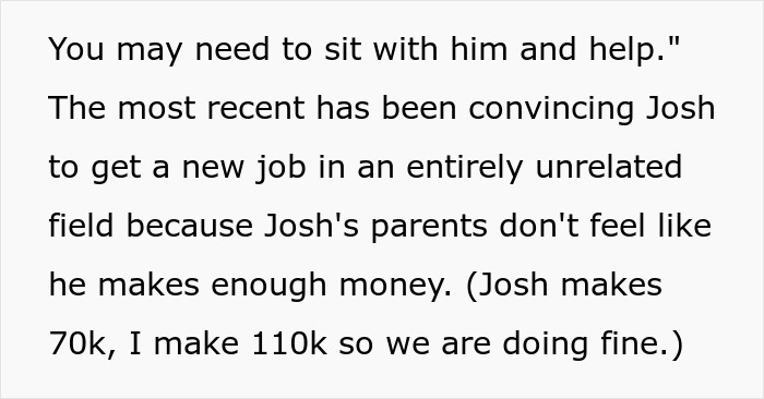 Excerpt discussing helicopter parents interfering with their 29-year-old son's job and finances. Excerpt discussing helicopter parents interfering with their 29-year-old son's job and finances.