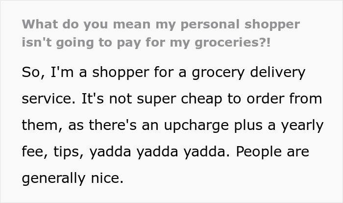 Grocery Karen refusing to pay extra items, demanding shopper cover the bill in a contentious grocery delivery dispute. Grocery Karen refusing to pay extra items, demanding shopper cover the bill in a contentious grocery delivery dispute.