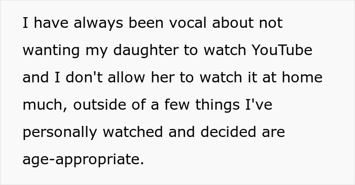 Text about a mom setting limits on YouTube for her pregnancy-obsessed 6-year-old child and a weird gift from MIL. Text about a mom setting limits on YouTube for her pregnancy-obsessed 6-year-old child and a weird gift from MIL.