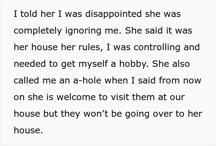 Text excerpt about mom refusing to leave kids with MIL after she keeps feeding them fast food, showing family conflict. Text excerpt about mom refusing to leave kids with MIL after she keeps feeding them fast food, showing family conflict.