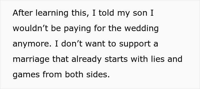 Text on image discussing a parent refusing to fund a wedding after uncovering loyalty issues, causing wedding drama. Text on image discussing a parent refusing to fund a wedding after uncovering loyalty issues, causing wedding drama.