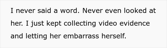 Text on a white background reads about collecting video evidence of a neighbor stealing packages to expose them. Text on a white background reads about collecting video evidence of a neighbor stealing packages to expose them.