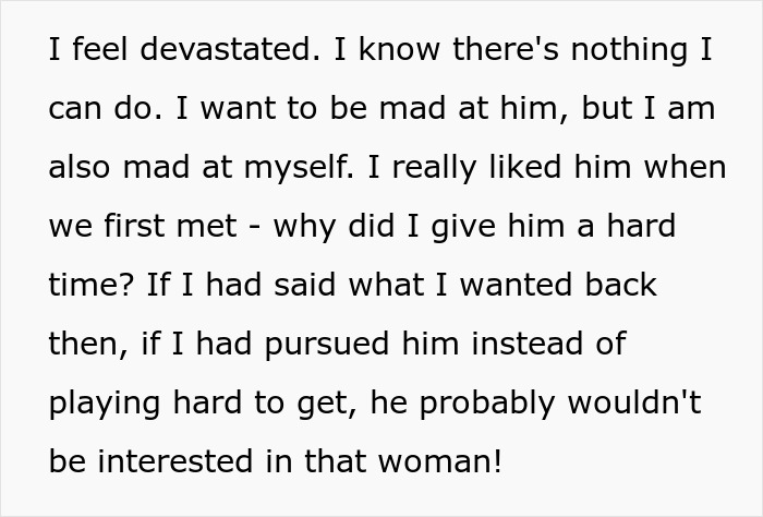 Alt text: Woman feeling devastated after her husband leaves her following being hit on for the first time in his life