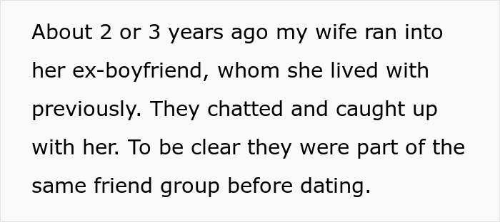 Text describing a wife’s catch-up with her ex turning into a sleepover while the husband is home alone. Text describing a wife’s catch-up with her ex turning into a sleepover while the husband is home alone.