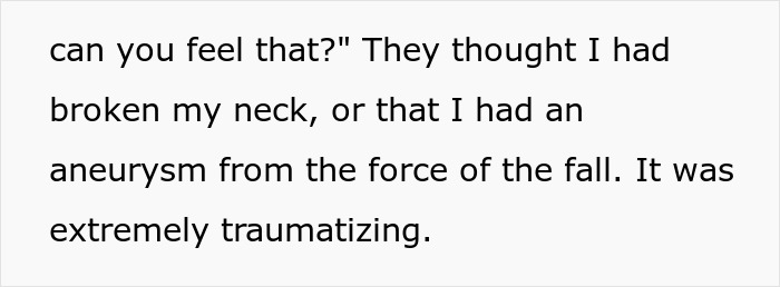 Text excerpt describing trauma and fear, highlighting emotional distress and physical injury in a hospital emergency room setting. Text excerpt describing trauma and fear, highlighting emotional distress and physical injury in a hospital emergency room setting.