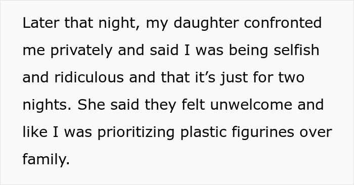 Daughter confronts dad for prioritizing his miniature wargaming studio and plastic figurines over family time with her fiancé. Daughter confronts dad for prioritizing his miniature wargaming studio and plastic figurines over family time with her fiancé.