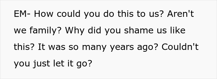 Text message conversation showing relatives demanding cake, gifts, and full attention at girl’s 11th birthday party.
