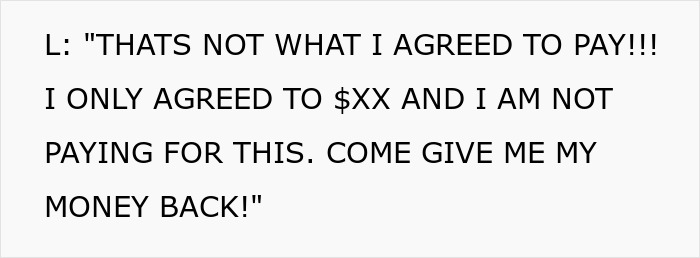 Text conversation showing a grocery customer refusing to pay for extra items and demanding a refund. Text conversation showing a grocery customer refusing to pay for extra items and demanding a refund.
