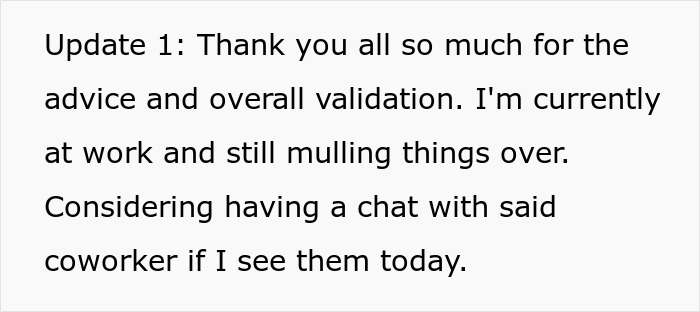 Text message on a screen showing a woman at work considering a chat with a loudmouth coworker exposing her private dating profile. Text message on a screen showing a woman at work considering a chat with a loudmouth coworker exposing her private dating profile.