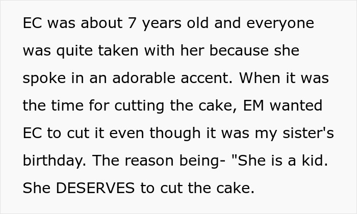 Young girl’s 11th birthday turns sour as visiting relatives demand cake, gifts, and full attention during celebration.