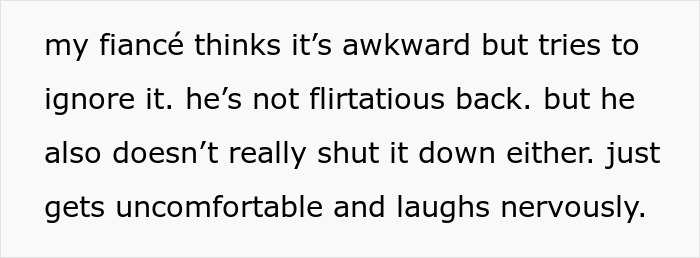 Text about woman making below-the-belt comments about sister’s fiancé causing wedding ban and discomfort.