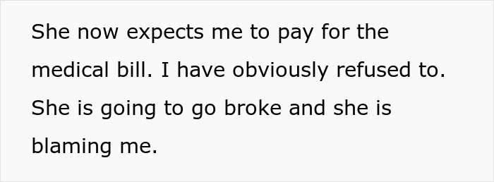 Text discussing refusal to pay medical bills for a roommate's son after an allergic reaction causing conflict. Text discussing refusal to pay medical bills for a roommate's son after an allergic reaction causing conflict.