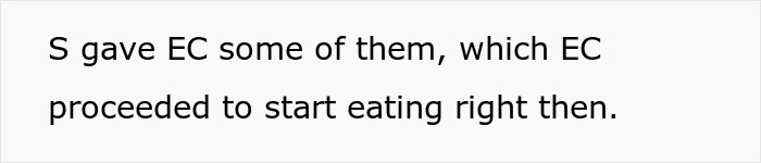 Text on white background stating a girl’s 11th birthday turns sour as visiting relatives demand cake, gifts, and attention.