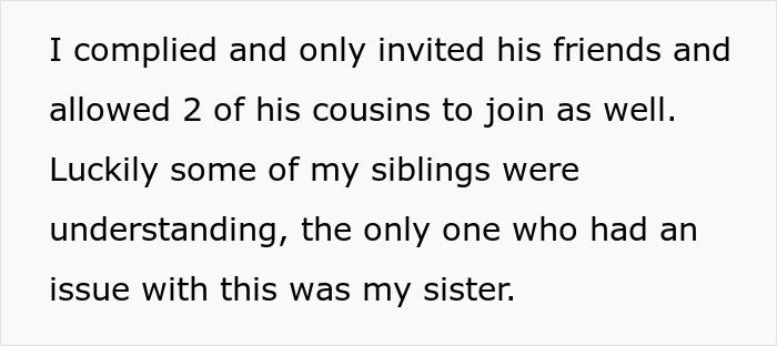 Text excerpt about excluding nephew from son's birthday party, highlighting family conflict and fatphobic accusations. Text excerpt about excluding nephew from son's birthday party, highlighting family conflict and fatphobic accusations.