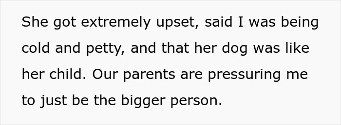 Text message exchange about a maid of honor missing sister’s wedding after losing dog and family tension. Text message exchange about a maid of honor missing sister’s wedding after losing dog and family tension.
