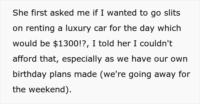 Text about MIL wanting to surprise son on birthday, expecting DIL to pay for 8 people at a fancy restaurant conflict. Text about MIL wanting to surprise son on birthday, expecting DIL to pay for 8 people at a fancy restaurant conflict.