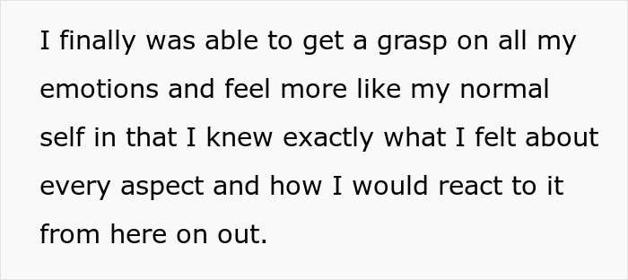 Text on a white background about gaining emotional clarity and understanding personal reactions to difficult situations. Text on a white background about gaining emotional clarity and understanding personal reactions to difficult situations.