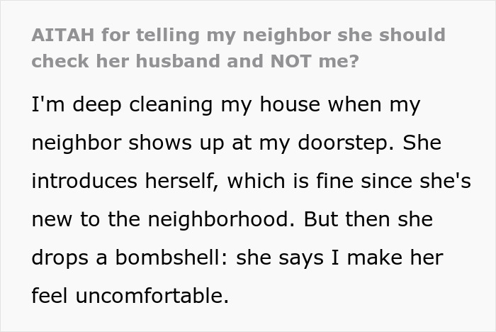 Neighbor complains about woman’s outfit because her husband keeps staring, causing discomfort and tension between neighbors. Neighbor complains about woman’s outfit because her husband keeps staring, causing discomfort and tension between neighbors.