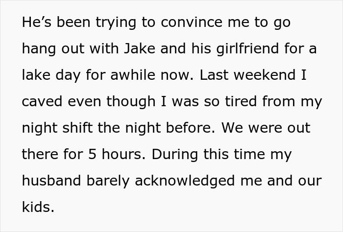 Text discussing a 28-year-old wanting to hang out with his 21-year-old work buddy and girlfriend while involving his wife. Text discussing a 28-year-old wanting to hang out with his 21-year-old work buddy and girlfriend while involving his wife.