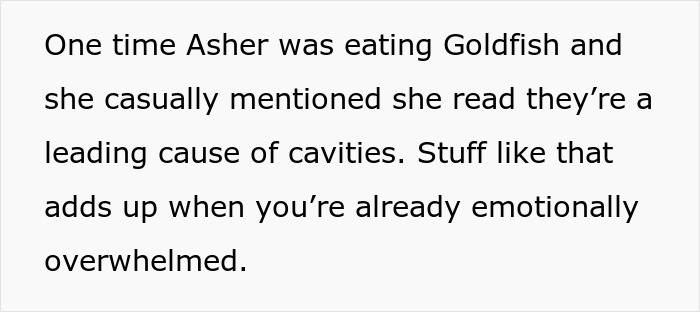 Woman shares how food talk triggers her due to son's autism while her cousin reacts by cutting her off in conversation.