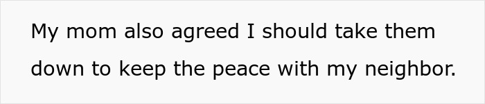 Text on white background stating agreement to take down pink flamingos to keep peace with neighbor. Text on white background stating agreement to take down pink flamingos to keep peace with neighbor.