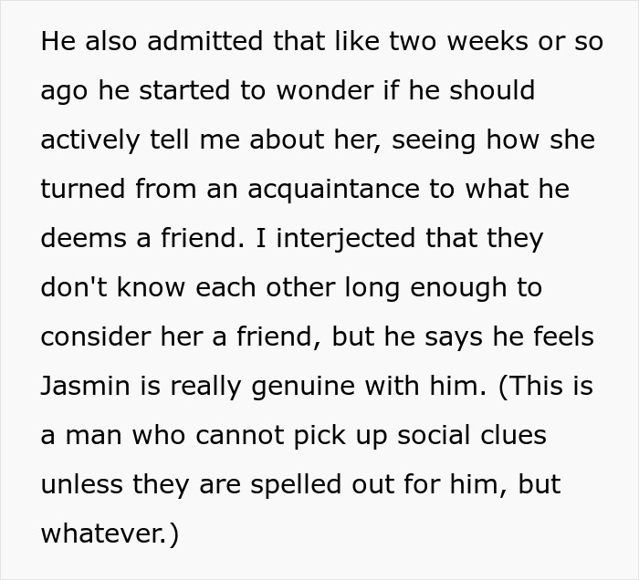 Text excerpt discussing a husband's changing feelings after being hit on for the first time in his life. Text excerpt discussing a husband's changing feelings after being hit on for the first time in his life.