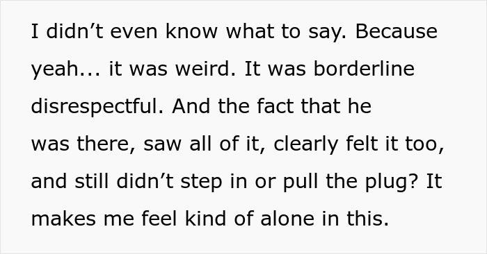 Text excerpt describing feelings of disrespect and humiliation involving husband’s childhood best friend witnessing the situation. Text excerpt describing feelings of disrespect and humiliation involving husband’s childhood best friend witnessing the situation.