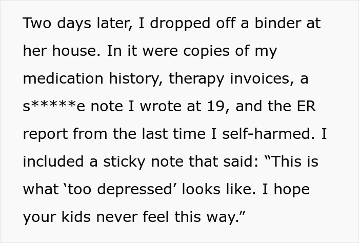 ALT text: Binder with medication history and therapy records illustrating what too depressed to babysit really means ALT text: Binder with medication history and therapy records illustrating what too depressed to babysit really means