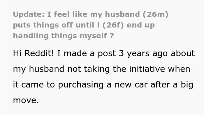 Reddit post update about a woman’s cross-country move and husband’s failure with basic tasks leading to public shaming. Reddit post update about a woman’s cross-country move and husband’s failure with basic tasks leading to public shaming.
