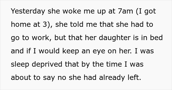Text about woman abandoning child with stranger roommate, claiming it’s a work emergency, causing concern and confusion. Text about woman abandoning child with stranger roommate, claiming it’s a work emergency, causing concern and confusion.