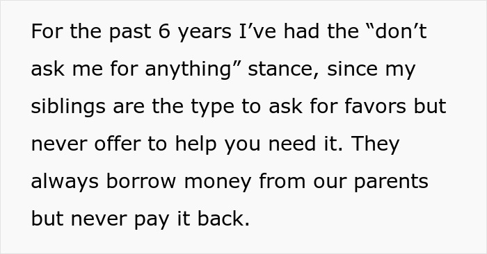 Text about siblings turning on sister after she refuses to turn home into shelter, describing family conflicts. Text about siblings turning on sister after she refuses to turn home into shelter, describing family conflicts.
