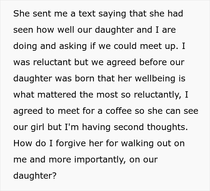 Alt text: Man raising newborn alone faces dilemma and shock when ex reappears after three years seeking forgiveness and connection. Alt text: Man raising newborn alone faces dilemma and shock when ex reappears after three years seeking forgiveness and connection.