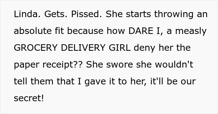 Woman angrily refusing to pay for extra grocery items, demanding shopper to cover the bill in a heated confrontation. Woman angrily refusing to pay for extra grocery items, demanding shopper to cover the bill in a heated confrontation.