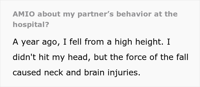 Woman scared and bruised in ER, emotionally checking out while husband is distracted with TikTok and takeout food. Woman scared and bruised in ER, emotionally checking out while husband is distracted with TikTok and takeout food.