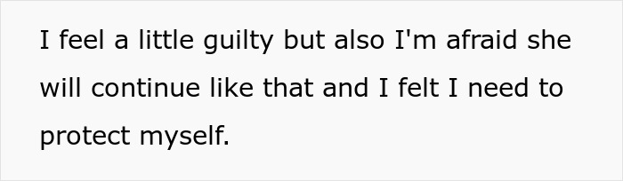 Text image showing a personal reflection on feeling guilty and needing to protect oneself in a difficult family situation. Text image showing a personal reflection on feeling guilty and needing to protect oneself in a difficult family situation.