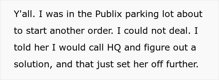 Text message about a grocery Karen refusing to pay for extra items and demanding the shopper cover the bill or else. Text message about a grocery Karen refusing to pay for extra items and demanding the shopper cover the bill or else.