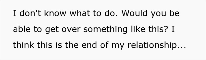 Alt text: Girlfriend reconsiders relationship after discovering boyfriend's secret scale for measuring his number twos, feeling uncertain and upset. Alt text: Girlfriend reconsiders relationship after discovering boyfriend's secret scale for measuring his number twos, feeling uncertain and upset.