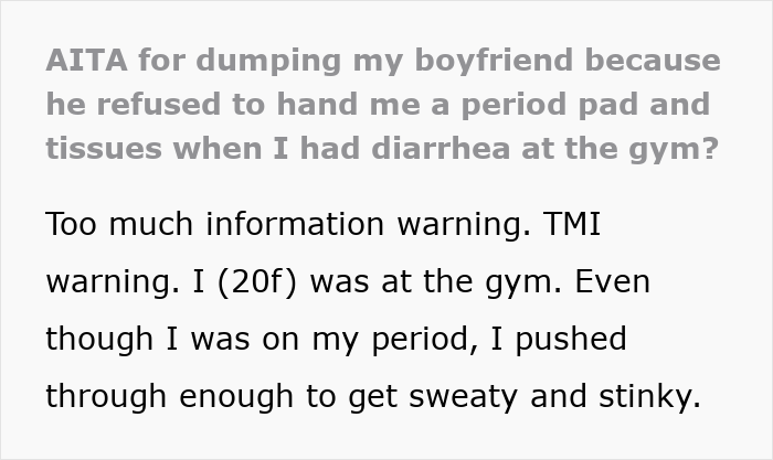 Young woman sharing her story about dumping boyfriend after he refused to hand her a period pad and tissues for support. Young woman sharing her story about dumping boyfriend after he refused to hand her a period pad and tissues for support.