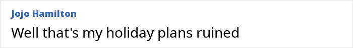 Screenshot of a social media post by a father of four with 37 followers, expressing frustration over holiday plans. Screenshot of a social media post by a father of four with 37 followers, expressing frustration over holiday plans.