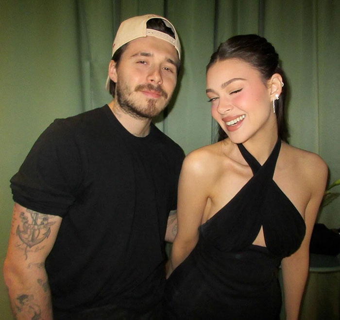 Brooklyn Beckham and Nicola Peltz posing together, linked to Victoria Beckham wedding controversy and emotional distress. Brooklyn Beckham and Nicola Peltz posing together, linked to Victoria Beckham wedding controversy and emotional distress.