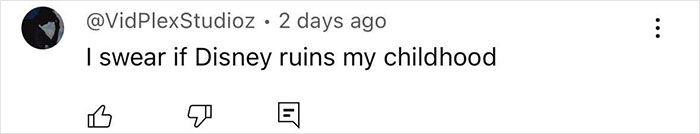 Screenshot of a social media comment expressing frustration with changes to a character's look in Lilo & Stitch live-action. Screenshot of a social media comment expressing frustration with changes to a character's look in Lilo & Stitch live-action.